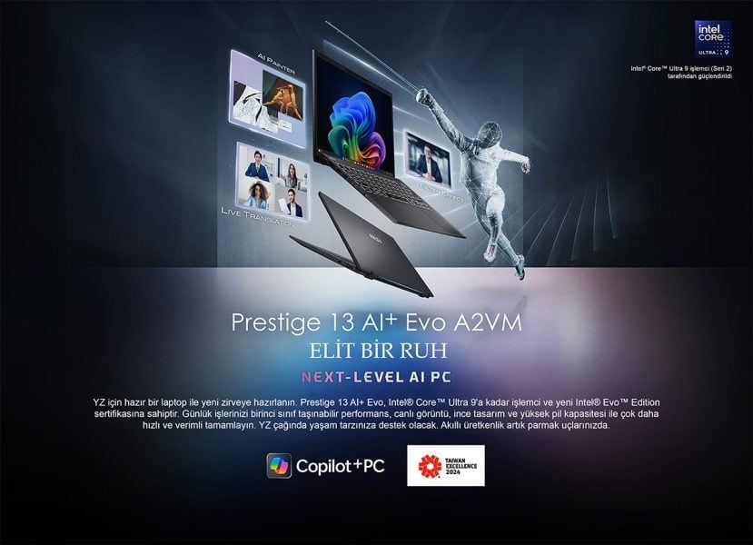 MSI PRESTIGE 13 AI+ EVO A2VMG-043TR Laptop – görsel 2