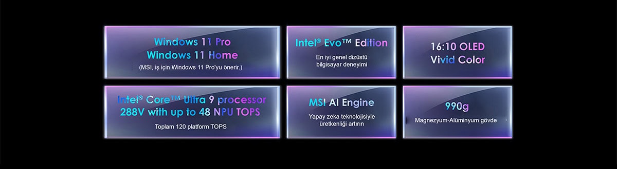 MSI PRESTIGE 13 AI+ EVO A2VMG-043TR Laptop – görsel 3