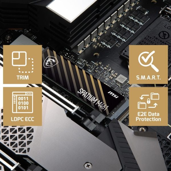 MSI SPATIUM M461 2TB NVMe PCIe Gen4 x4 M.2 SSD – UFAK BOYUT, DAHA FAZLA DEPOLAMA