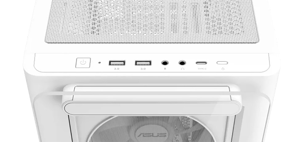ASUS A23 PLUS Temperli Cam Beyaz Kasa ASUS A23 Plus TG ARGB Kasa h7