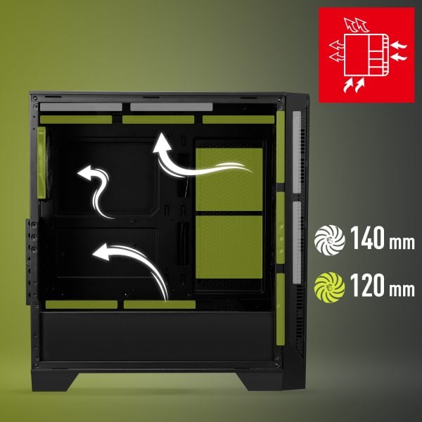 MSI MAG FORGE 320R Airflow Gaming Kasa – Geniş Uyumluluk