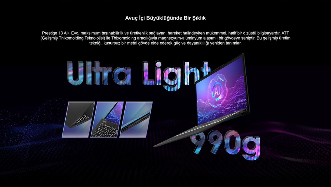 MSI PRESTIGE 13 AI+ EVO A2VMG-043TR Laptop – görsel 7