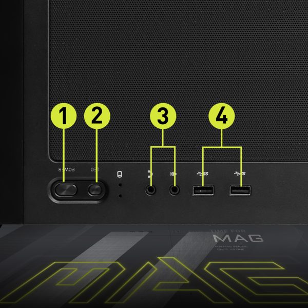 MSI MAG FORGE 320R Airflow Gaming Kasa – 1-to-6 ARGB Kontrol Kartı