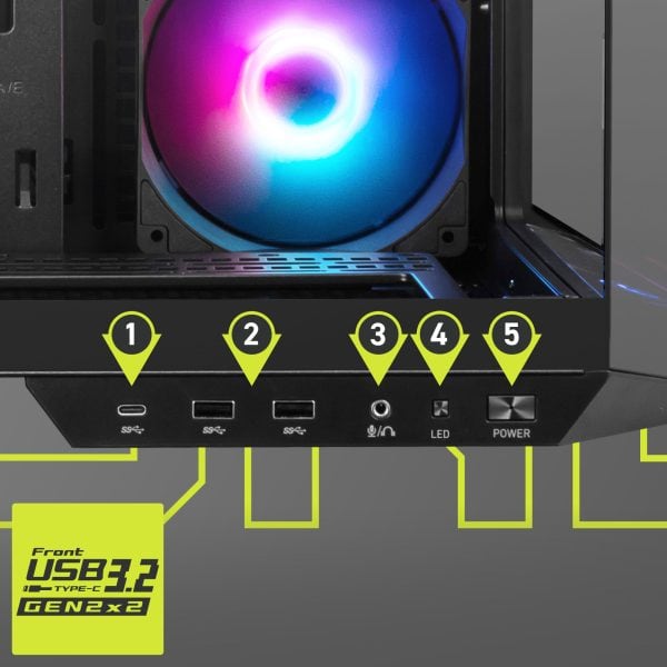 MSI MAG PANO 100R PZ Gaming Kasa – Bol Hava Girişi ve Filtreler
