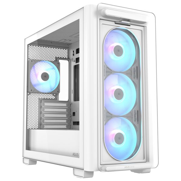 ASUS A23 PLUS Temperli Cam Beyaz Kasa ASUS A23 Plus TG ARGB Kasa h1