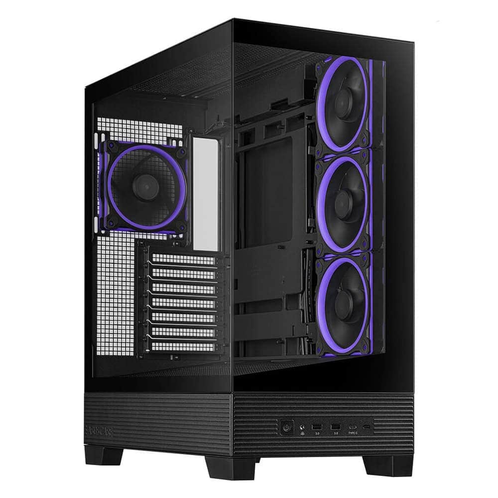 Asus A31 Plus Tg Argb Siyah Temperli Cam Usb 3 2 Mid Tower Atx Gaming Kasa F1