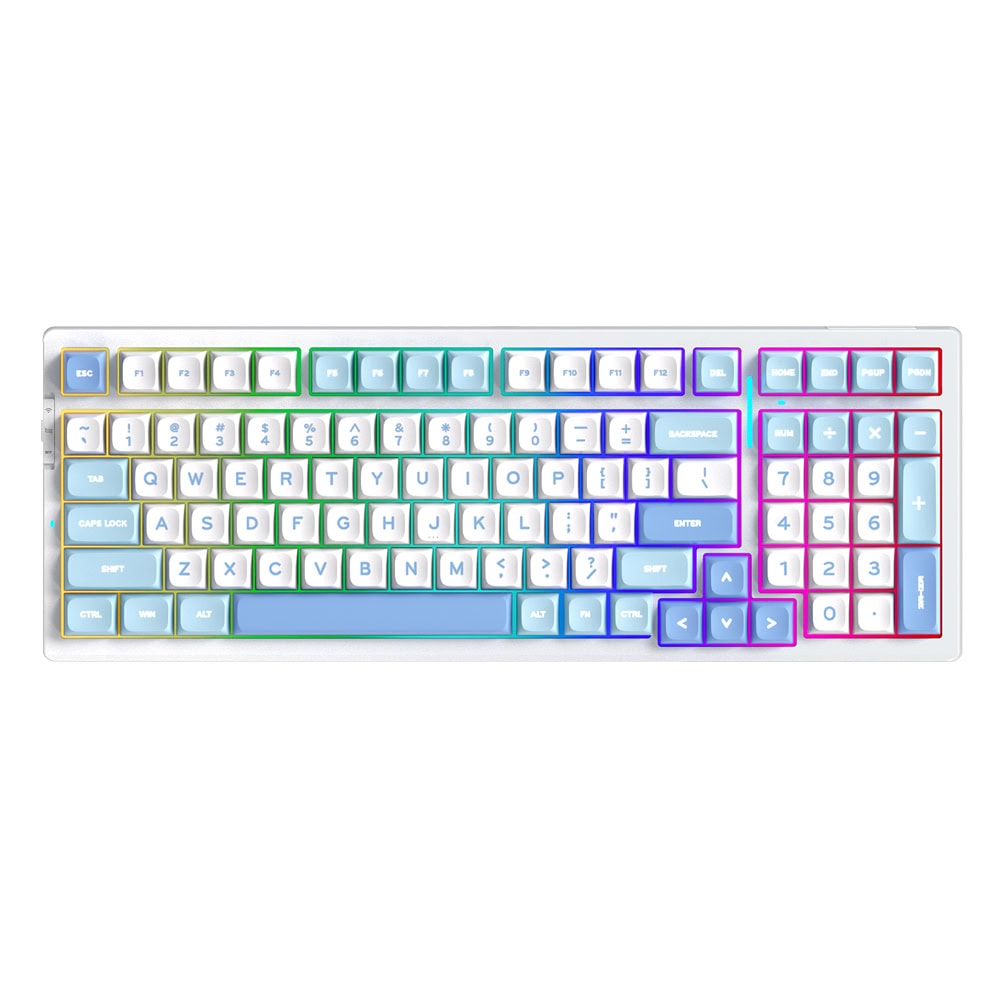 Mchose G98 Pro 98 Rgb Kablosuz Hotswap Mavi Mekanik Gaming Klavye Mc G98s Y1