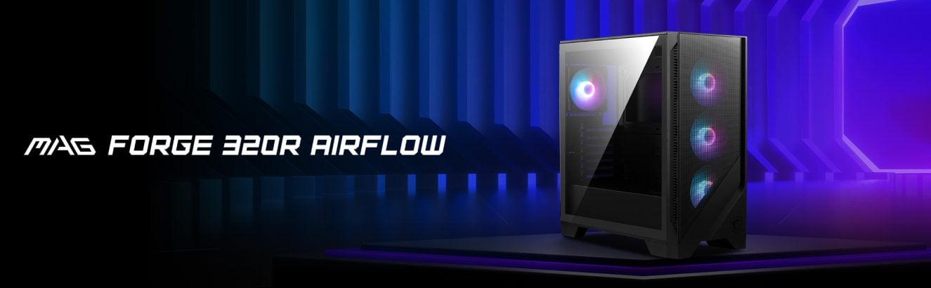 MSI MAG FORGE 320R Airflow Gaming Kasa – görsel 1