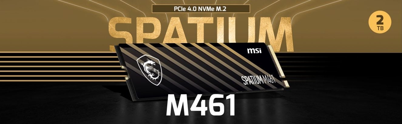 MSI SPATIUM M461 2TB NVMe PCIe Gen4 x4 M.2 SSD – görsel 1