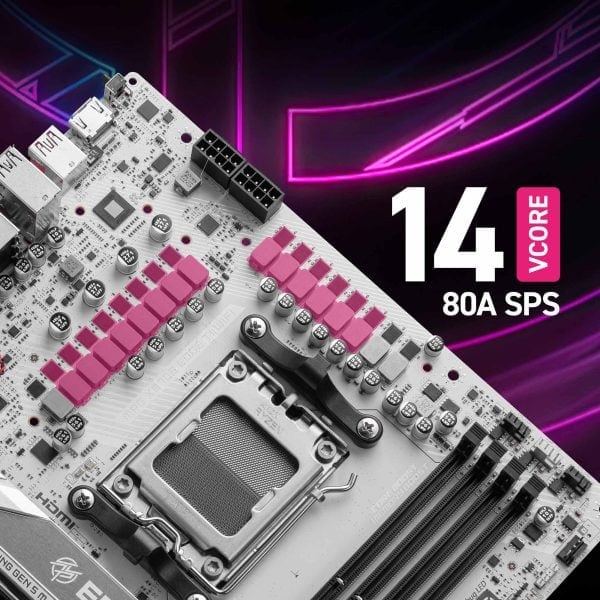 MSI MPG X870E EDGE TI WIFI Anakart – AMD Ryzen 9000 / 8000 / 7000 Serisi İşlemcileri Destekler