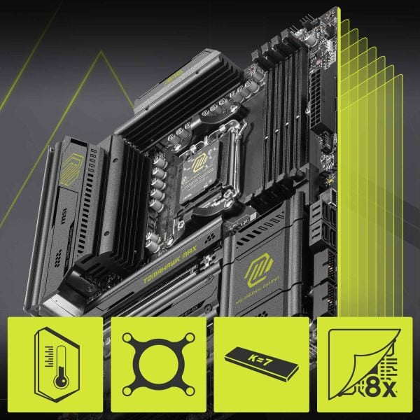 MSI MAG B850 TOMAHAWK MAX WIFI Anakart – Ultra Power - 14 Duet Rail Güç Sistemi ve 80A Smart Power Stage