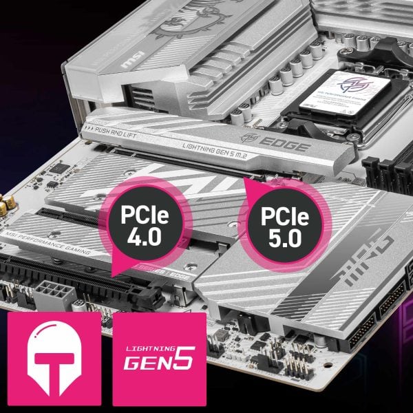 MSI MPG X870E EDGE TI WIFI Anakart – 4 x DDR5 Dual Channel (8400+ MT/s OverClocking)*