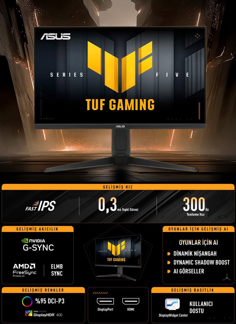 ASUS TUF Gaming VG27AQML5A Gaming Monitör H3