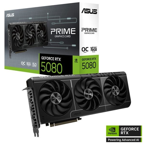 ASUS PRIME GeForce RTX™ 5080 16GB GDDR7 OC Edition ASUS PRIME GeForce RTX 5080 OC Ekran Kartı H2