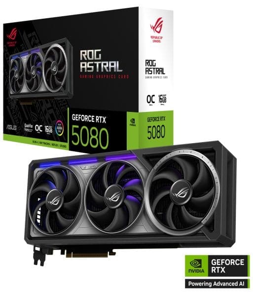 ROG Astral GeForce RTX™ 5080 16GB GDDR7 OC Edition ASUS ROG Astral GeForce RTX 5080 OC Ekran Kartı H2