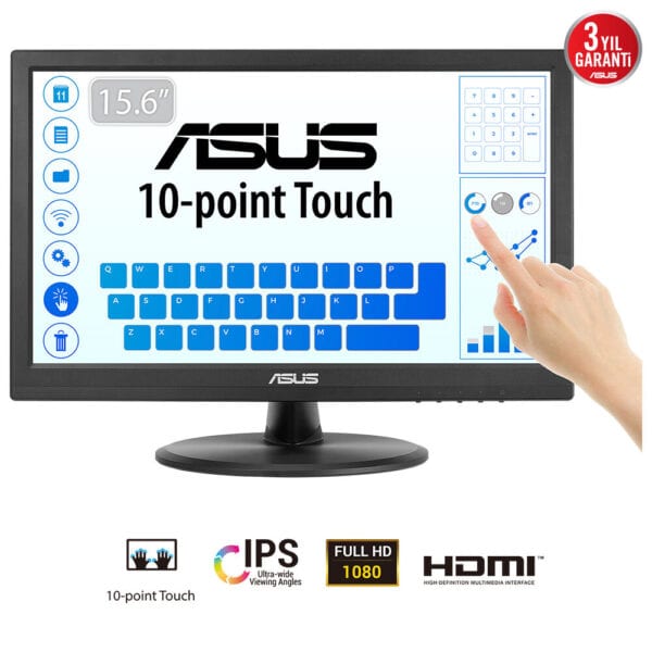 Asus Vt169he 15 6 Inc 60hz 5ms Full Hd Ips Dokunmatik Monitor 2