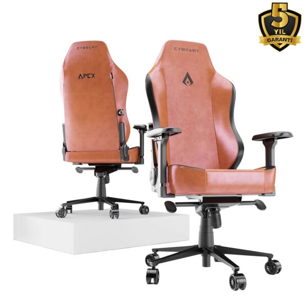 Cybeart Apex Series Vintage Edition Pu Deri Bel Destekli 4d Hafizali Yastik Oyuncu Koltugu 5 Yil Garanti F5