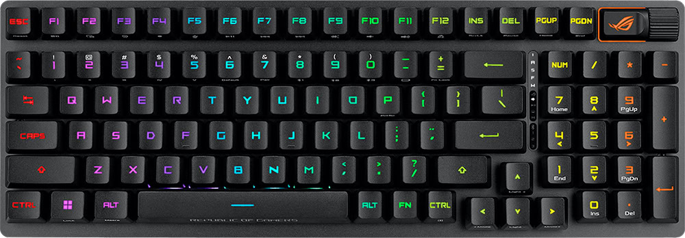 ROG Strix Scope II 96 RX Wireless ASUS ROG Strix Scope II 96 Wireless ROG RX Red Switch RGB Kablosuz İngilizce Mekanik Gaming Klavye h2