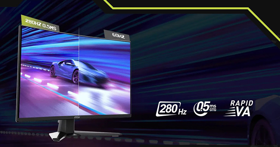 MSI MAG 276CXF 27 inç 280Hz 0.5ms Full HD Adaptive Sync Rapid VA Kavisli Gaming Monitör H5