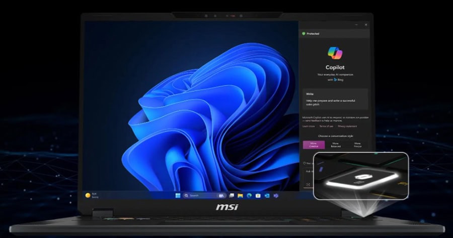 MSI STEALTH 16 AI A2HWGG-056TR Laptop – Copilot