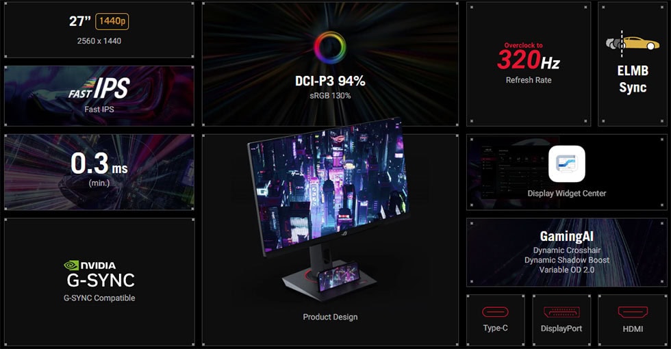 Asus Rog Strix Xg27acms 320hz Qhd Hizli Ips Ekraniyla Karsinizda