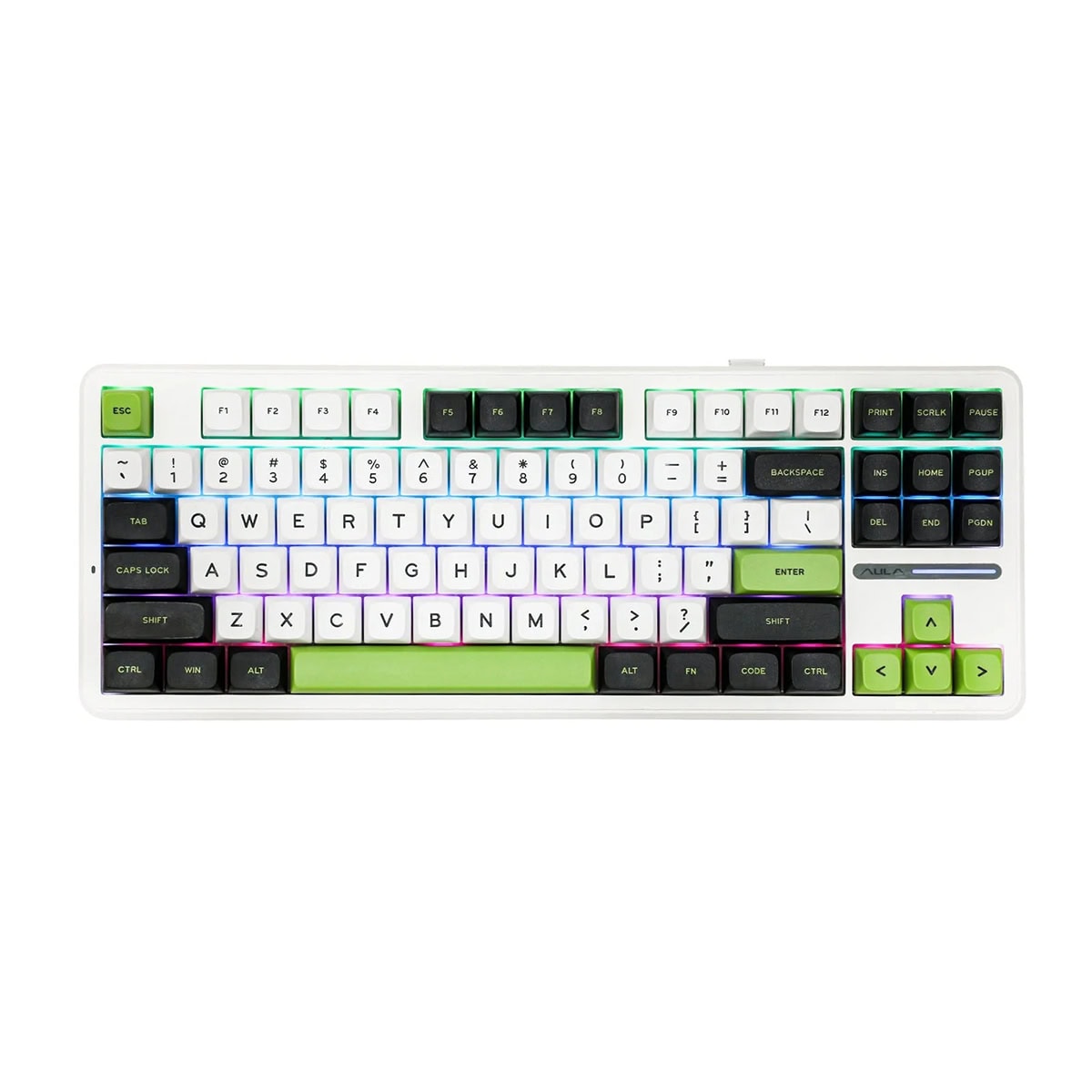 Epomaker X Aula F87 Pro White Green Leobog Greywood V4 Switch Rgb Kablosuz Hotswap Mekanik Gaming Klavye 1