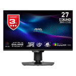 Yüksek çözünürlüklü MSI MAG 27 4K UHD oyun monitörü, 3840x2160 ekran çözünürlüğü, 4K/160Hz Dual Mode, IPS panel, 0.5ms GTG tepki süresi ve HDR desteği ile profesyonel ve oyunculara uygun.