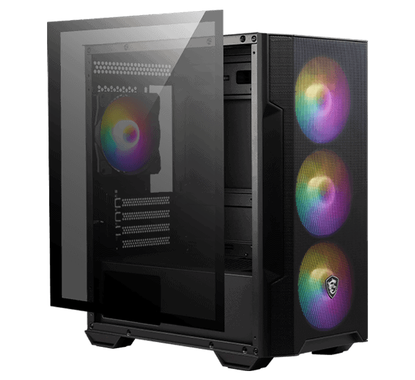 MSI MAG FORGE M100R WHITE ARGB Gaming Kasa H3
