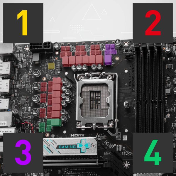MSI B760M Gaming Plus WiFi Anakart – Intel Core 14. 13. ve 12.Nesil İşlemcileri destekler