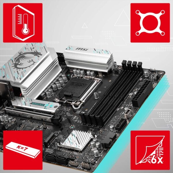 MSI B760M Gaming Plus WiFi Anakart – 12+1 DUET RAIL GÜÇ SİSTEMİ ve P-PAK
