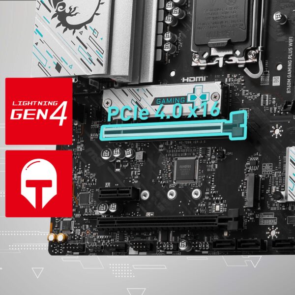 MSI B760M Gaming Plus WiFi Anakart – 4 x DDR5 Dual Channel (6800 MHz HIZAŞIRTMALI)*