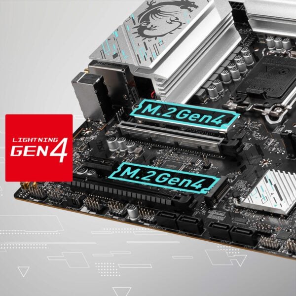 MSI B760M Gaming Plus WiFi Anakart – 1 x Güçlendirilmiş PCIe 4.0 x16 Slot