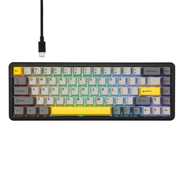 Ajazz Ak680 Max Gri Front Printed Magnetic Rice Manyetik Switch Rgb Hotswap Mekanik Gaming Klavye 6