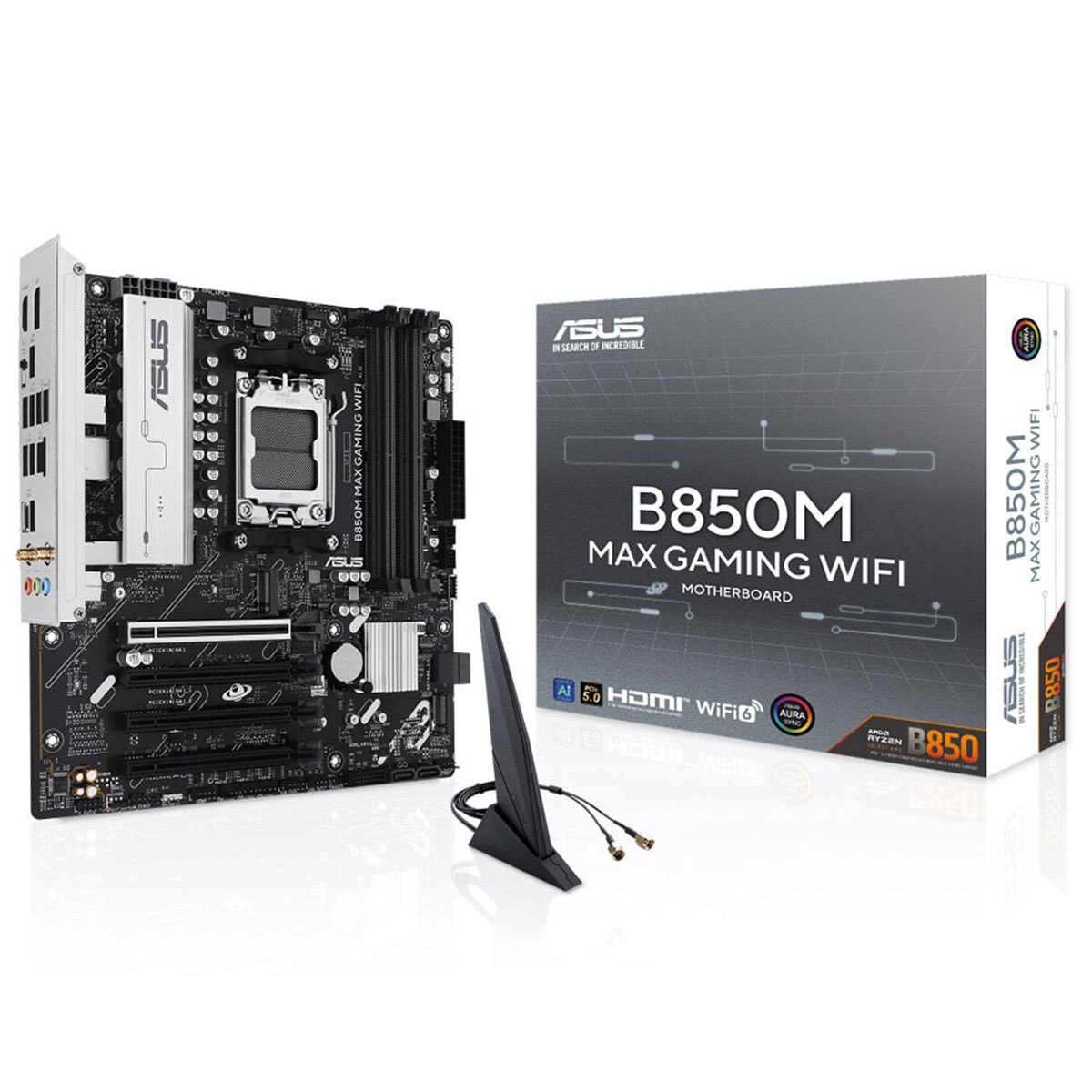 Asus B850m Max Gaming Wifi 8000mhz (oc) Ddr5 Soket Am5 M.2 Hdmi Dp Matx Anakart 1