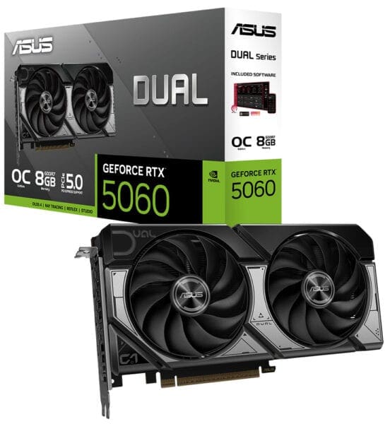 ASUS Dual GeForce RTX™ 5060 8GB GDDR7 OC Edition ASUS DUAL GeForce RTX 5060 OC 8GB Ekran Kartı h6