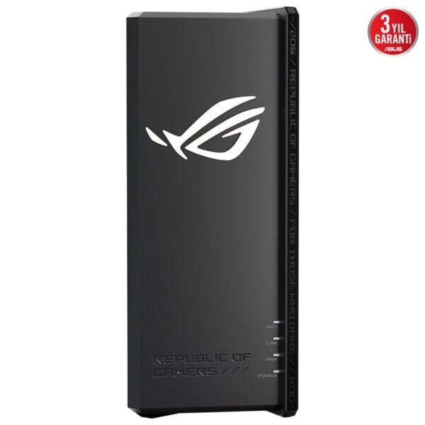 Yüksek performanslı ASUS ROG oyun router, hızlı Wi-Fi ve stabil bağlantı sağlar, oyuncular için optimize edilmiştir.