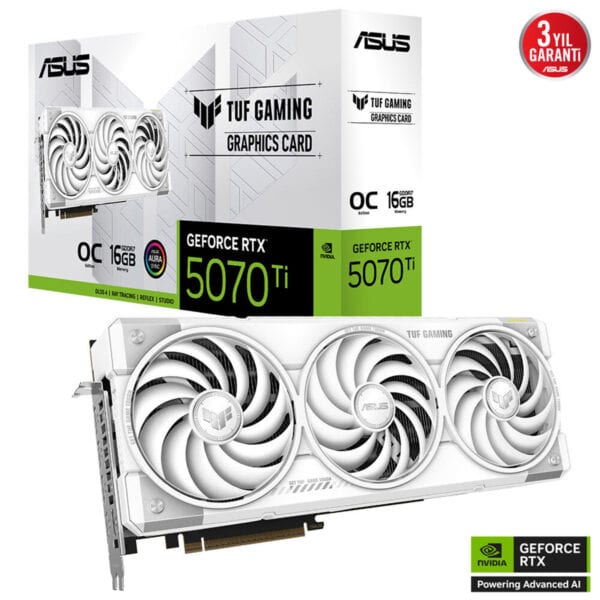 Asus Tuf Gaming Geforce Rtx 5070 Ti Oc 16gb Gddr7 256 Bit Beyaz Dlss 4 Ekran Karti 2