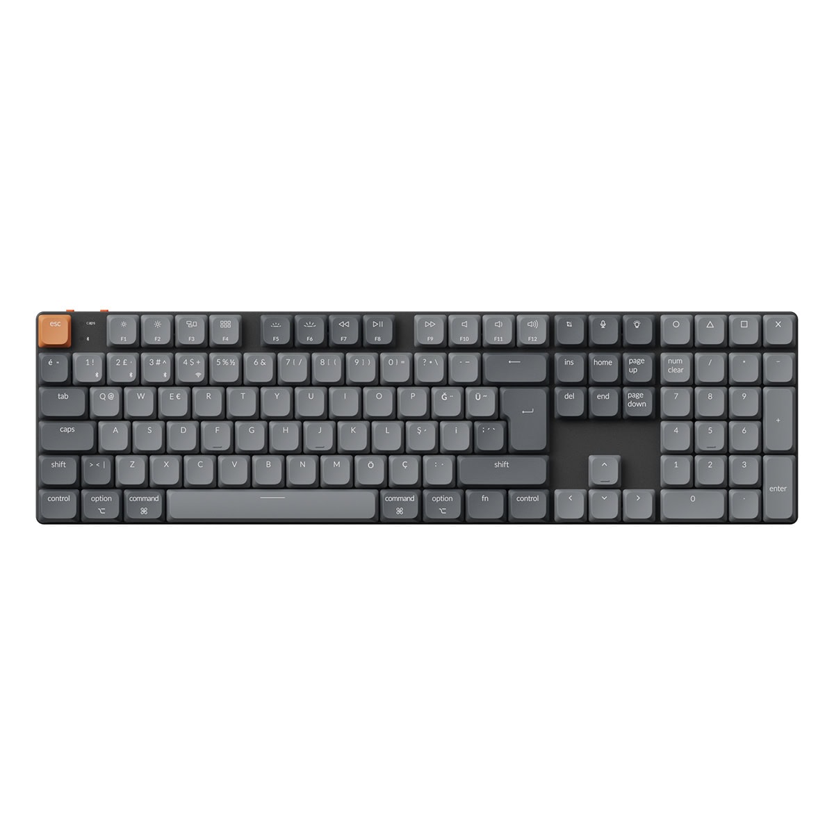 Keychron K5 Max Qmk Via Siyah 100 Low Profile Gateron Brown Switch Rgb Kablosuz Hotswap Mekanik Gaming Klavye K5m H3 Tr 1