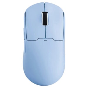 Yüksek performanslı mavi kablosuz bilgisayar faresi, hızlı tepki ve ergonomik tasarımı ile bilgisayar oyunları ve ofis kullanımı için ideal.