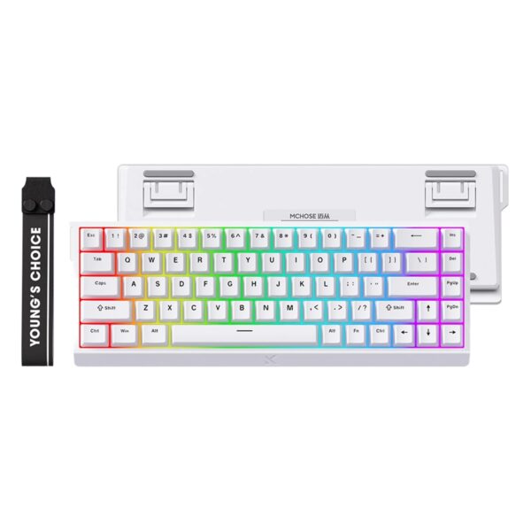 Mchose Ace68 E Sport White E Hall Effect Uranus Manyetik Switch Rgb Hotswap Mekanik Gaming Klavye Mc Ace68 14 5