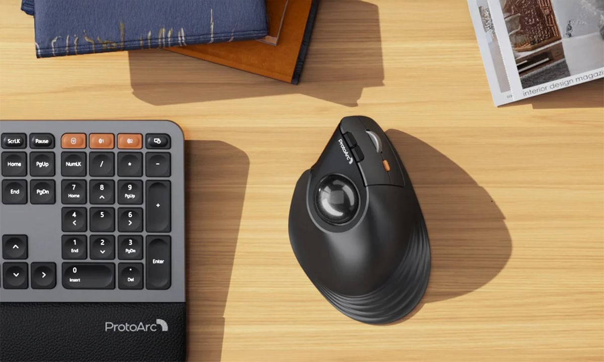 EM05 NL Ergonomik Dikey Trackball Mouse