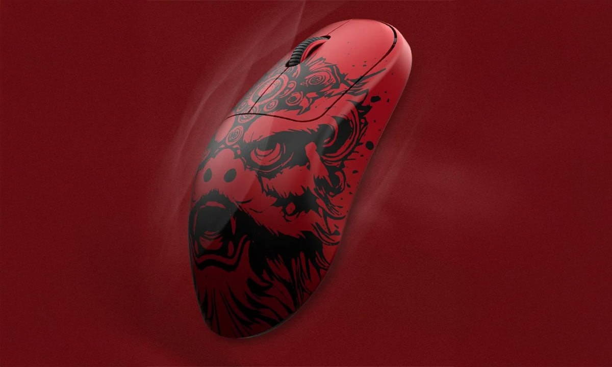 WAIZOWL OGM Cloud Crimson Lion Gaming Mouse – "Feather" Gen III Kaplama