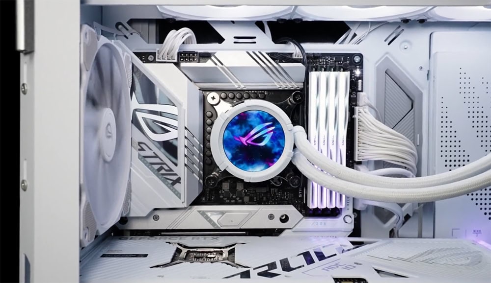 ROG STRIX LC III 360 ARGB LCD WHITE EDITION ASUS ROG Strix LC III 360 ARGB LCD Beyaz İşlemci Sıvı Soğutucu H2