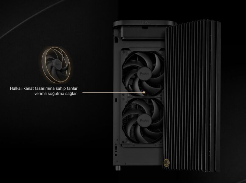 ASUS ProArt PA401 Metal Panel Siyah ATX Gaming Kasa h3
