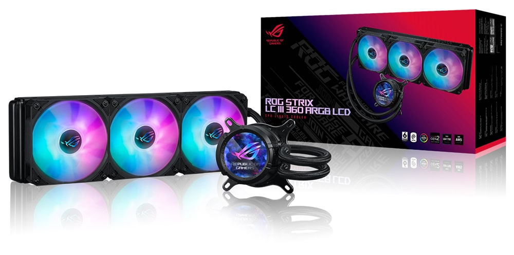 ROG STRIX LC III 360 ARGB LCD ASUS ROG Strix LC III 360 ARGB LCD İşlemci Sıvı Soğutucu H1