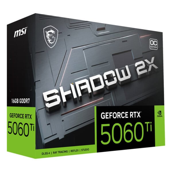 Msi Geforce Rtx 5060 Ti 16g Shadow 2x Oc Plus 16gb Gddr7 128 Bit Dlss 4 Ekran Karti 9