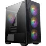 RGB aydınlatmalı, şeffaf paneli ve üç fanlı soğutma sistemi ile modern bilgisayar kasası.
