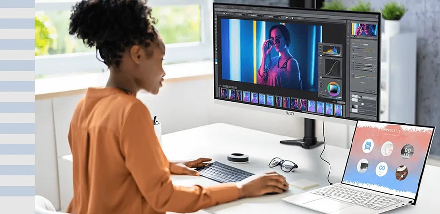 MSI MODERN MD272UPHW 27 inç 60Hz 4ms Monitör – KOLAY ve ETKİLİ ÜRETKENLİK TYPE-C DP ALT. VE 98W PD