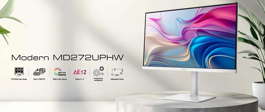 MSI MODERN MD272UPHW 27 inç 60Hz 4ms Monitör – görsel 2