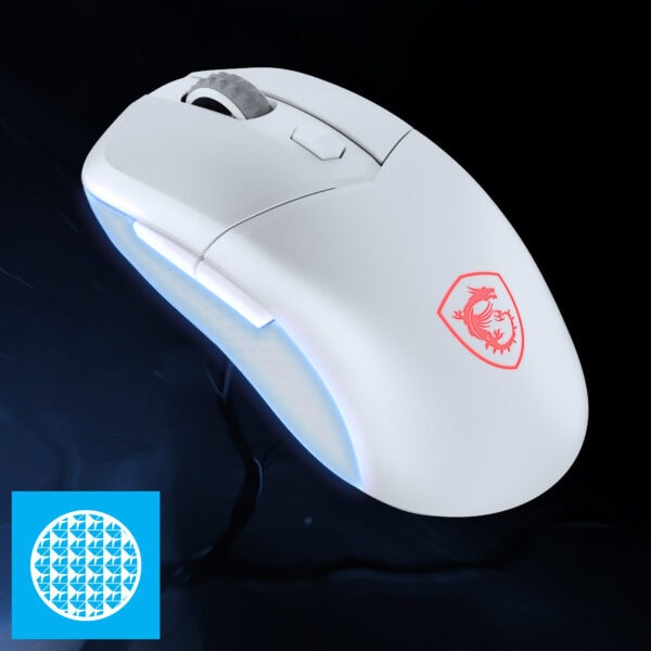 MSI VERSA 300 WIRELESS WHITE Gaming Mouse H3